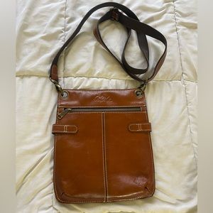 Patricia Nash Francesca Organizer Sling Vegie Tan Crossbody